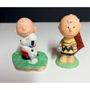 Peanuts Charlie Brown Snoopy Figurines Hug Away Kite Set of 2 Schulz Comic